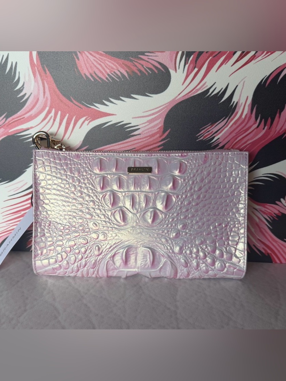 NWT Brahmin ROSE WATER DAISY Pink PRICE FIRM